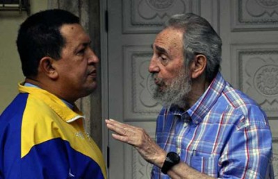 Hugo Chavez y Fidel Castro