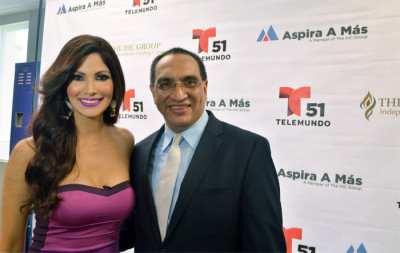 Cynthia Olavarria, portavoz de Aspira A Más y Javier Tejera-Vera, Vicepresidente de Ventas.